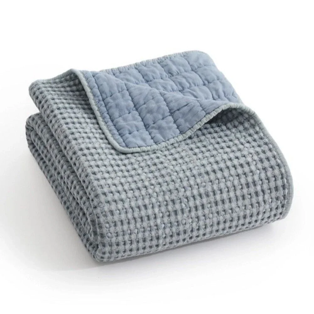 Levtex Home King Mills Waffle Bedspread Set NWT in Chambray